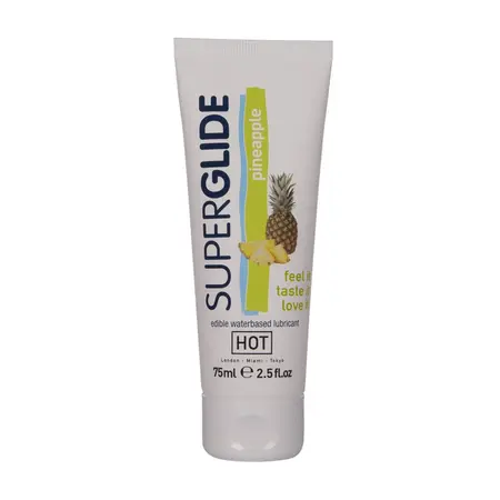 HOT Superglide Edible Water-Based Lubricant Pineapple 75 ml