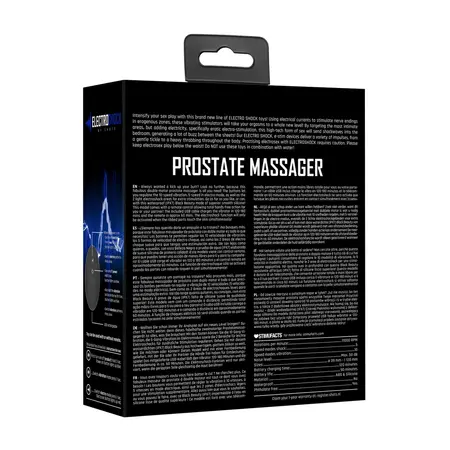 Shots ElectroShock Prostate Massager Black Dual Motor Silicone Remote