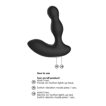 Shots ElectroShock Prostate Massager Black Dual Motor Silicone Remote
