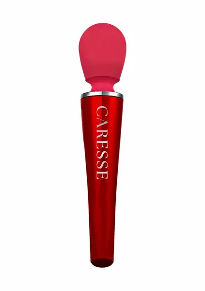 CARESSE Compact Wand Massager 25cm IPX7 Silicone Rechargeable Black