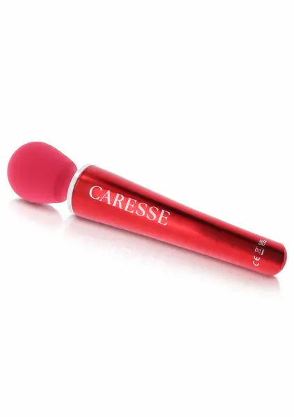 CARESSE Compact Wand Massager 25cm IPX7 Silicone Rechargeable Black
