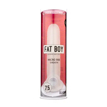 Perfect Fit Fat Boy Micro Ribbed Sheath 19cm - Soft Anatomical Sleeve