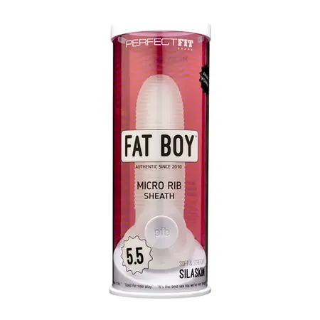 Perfect Fit Fat Boy Micro Rib Sheath 14 cm - Flexible Ribbed Sleeve