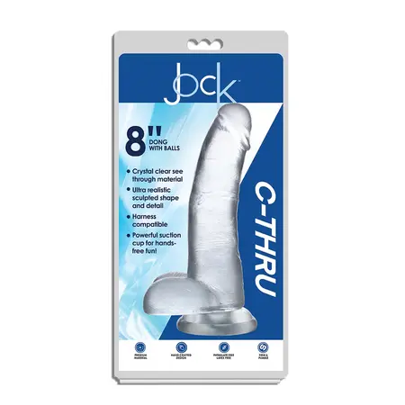 Crystal Clear Model 8 стъклено дилдо с вендуза, 20,5 см