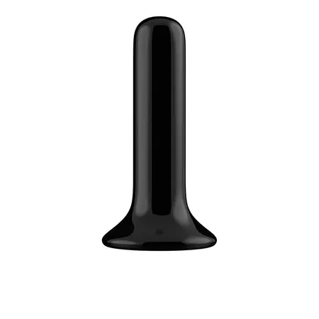 Chrystalino Thumby Black Glass Model with 10-Speed Vibration & Suction Cup