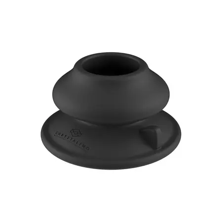 Chrystalino Thumby Black Glass Model with 10-Speed Vibration & Suction Cup