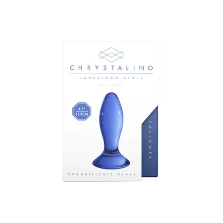 FOLLOWER Borosilicate Glass Anal Plug - Handcrafted, Clear, Compact Size