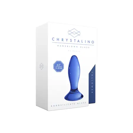 FOLLOWER Borosilicate Glass Anal Plug - Handcrafted, Clear, Compact Size