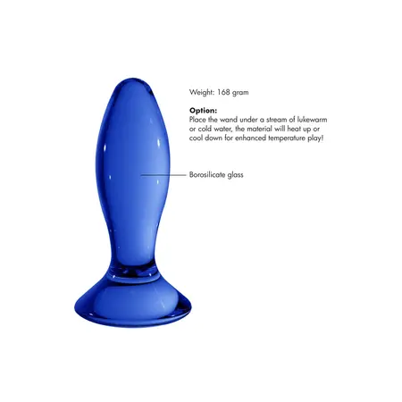 FOLLOWER Borosilicate Glass Anal Plug - Handcrafted, Clear, Compact Size