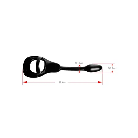Perfect Fit Armour Tug Lock Small - Intimate Ring with Ball Strap & Plug
