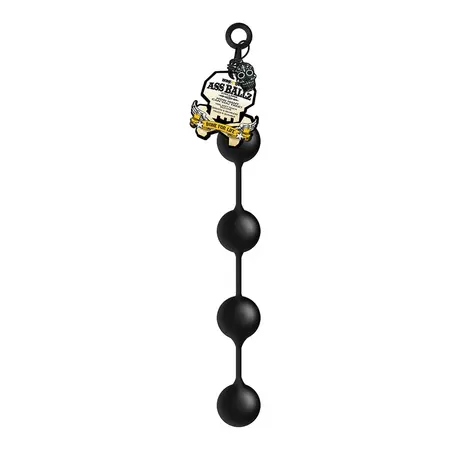 Oxballs Ass Ballz XL Silicone Beaded Intimate System, 55cm, Black