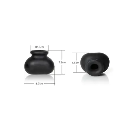 Perfect Fit Bull Bag Weighted Scrotum Support Black 0.75 Inch Stretch