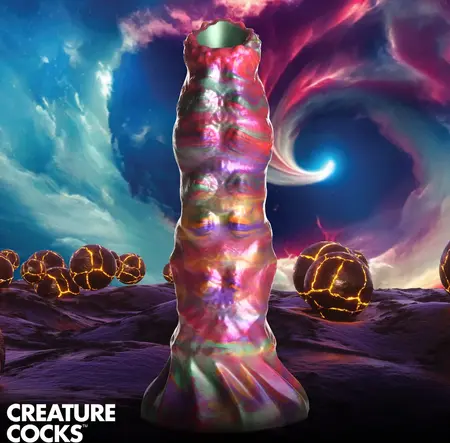 Creature Cocks Larva Silicone Ovipositor Model with Colorful Eggs, Large Size