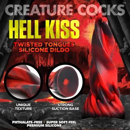Hell Kiss Silicone Intimate Tongue Machine Red 21 cm Premium Material