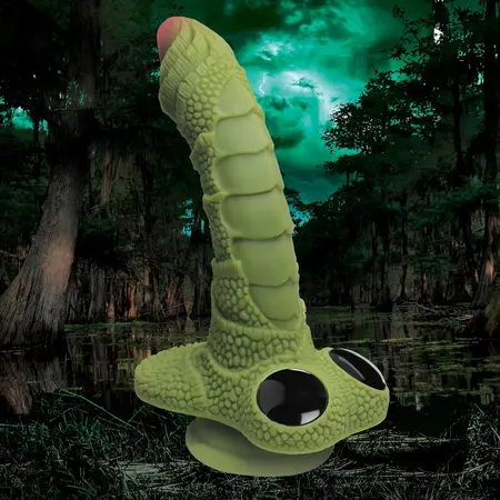 Swamp Monster силиконово фентъзи дилдо, черно, 22 см
