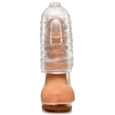 Milker Transparent TPE Intimate Device with Support Strap, Universal Fit