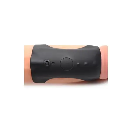 XR Brands G-Shaft Silicone Ring with Remote Control, Waterproof, Black