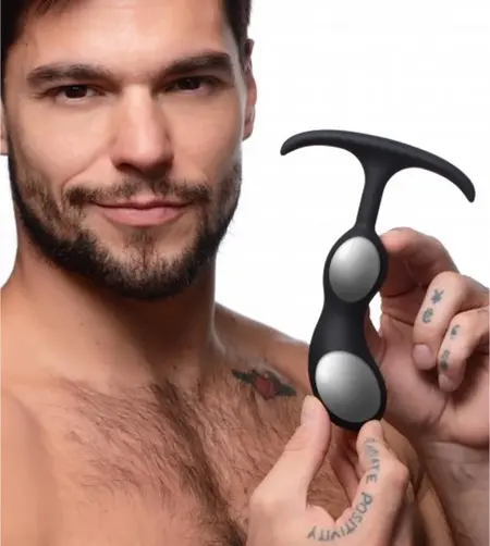 XR Brands Nexus Premium Silicone Weighted Plug Medium Black