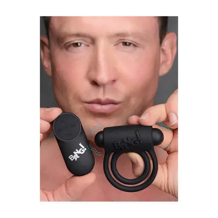 BANG Vibrating Silicone Ring with Remote Control - 28 Modes, Waterproof