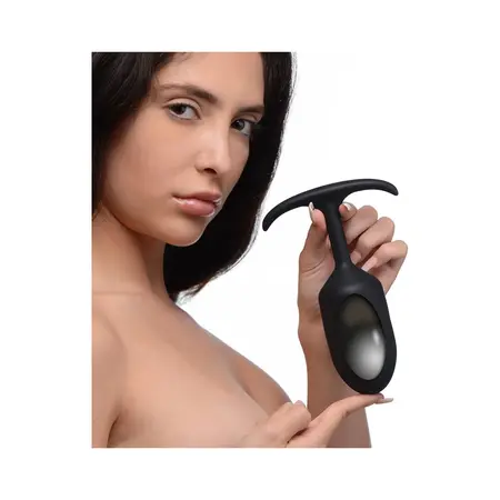 XR Brands Heavy Hitter Weighted Silicone Plug Extra Large Black