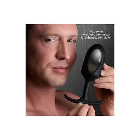 XR Brands Heavy Hitter Weighted Silicone Plug Extra Large Black