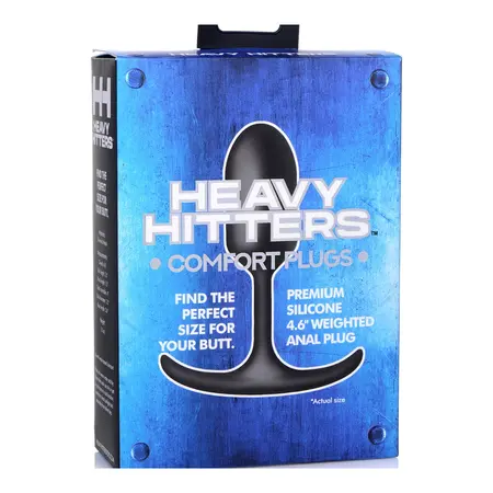 XR Brands Heavy Hitter Silicone Intimate Plug Small Weighted Black