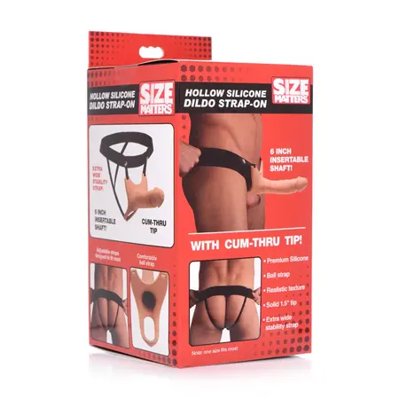 Master Series Hollow Silicone Strap-On Harness Light 25.6cm