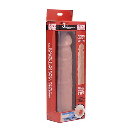 XR Brands Size Matters Extension Sleeve 7.5cm Transparent Enhancer
