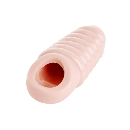 XR Brands Master Series Ribbed Sleeve Light TPR 5.75in with Support Strap