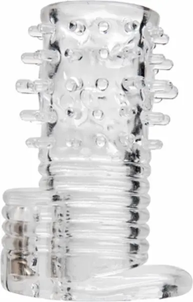 Master Series Vibrating TPR Intimate Sleeve Clear 3.5in