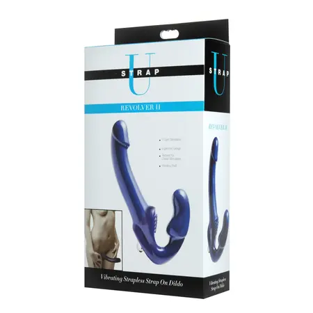 XR Brands Revolver II Vibrating Strapless System, Waterproof, Black
