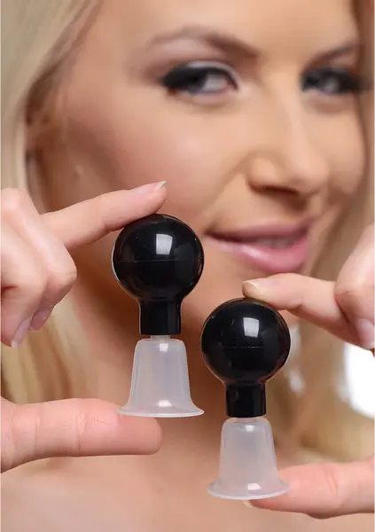 Size Matters See-Thru Nipple Enhancement System Clear/Black 2.5in