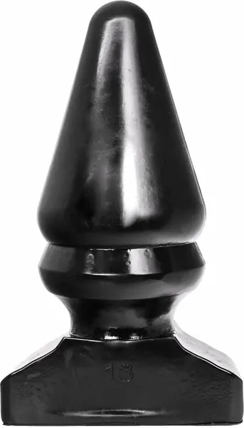 All Black AB13 Anal Plug 28.5 cm - Smooth Grooved Large Model