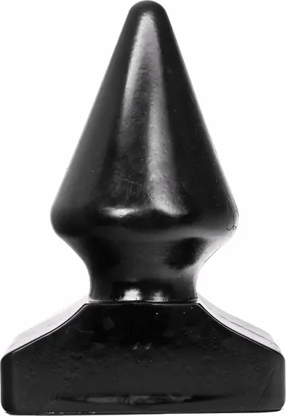 All Black Model 21,5 cm Silicone Intimate Plug with Grooved Design