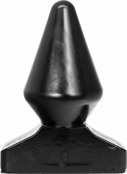 All Black Model 7 Intimate Plug 18.5 cm - Smooth Grooved Surface