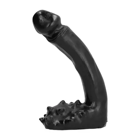 All Black тънък анален стимулатор, черно, 19 см