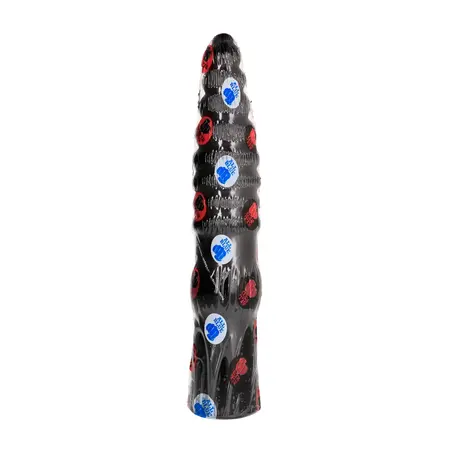 All Black Model 060 - Elongated Ribbed Intimate Device 33 cm Black