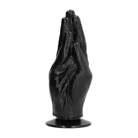 All Black ергономично дилдо, черно, 21 см