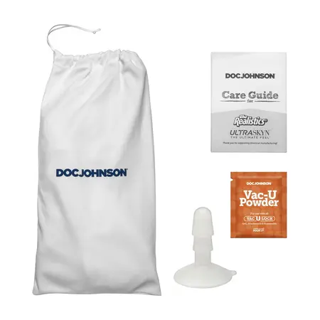 Doc Johnson Bam Silicone Intimate Model 34 cm Black with Suction Base