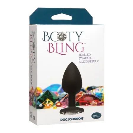 Booty Bling анален разширител с кристал пика, черен, малък