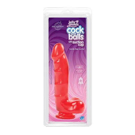 Doc Johnson Jelly Jewels Intimate Device with Suction Cup 15cm Ruby