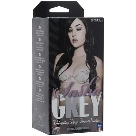 Doc Johnson Sasha Grey Vibrating Deep Throat Sucker ULTRASKYN, 7-Function