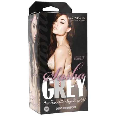 Doc Johnson Sasha Grey ULTRASKYN Oral Pocket Pal, Compact, Natural Look