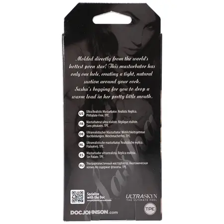 Doc Johnson Sasha Grey ULTRASKYN Oral Pocket Pal, Compact, Natural Look