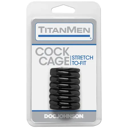 TitanMen анатомична клетка пръстен, TPE, черна