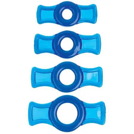 Doc Johnson TitanMen Tools Adjustable Ring Set Black 4pcs TPR