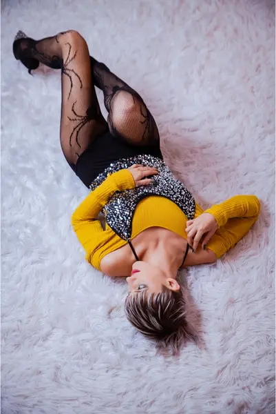 Kix'ies Spider Pattern Full-Waisted Fishnet Tights Black C Size