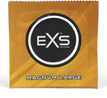 EXS Magnum Large Size 60mm Latex Condoms 12-Pack Flared Comfort Fit