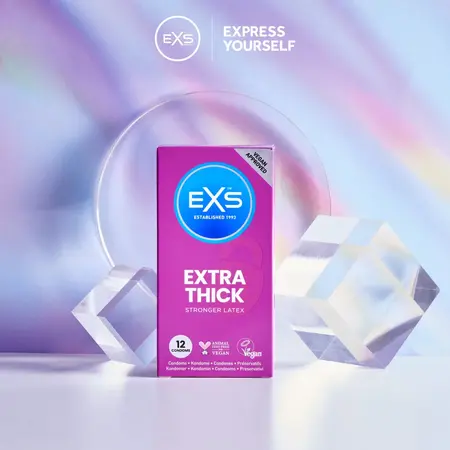 Extra Thick по-дебели латексови презервативи, 12 бр.