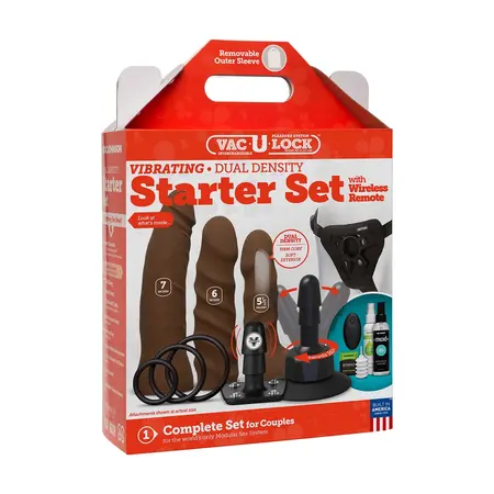 Doc Johnson Vac-U-Lock Dual Density ULTRASKYN Set with Remote Vibration